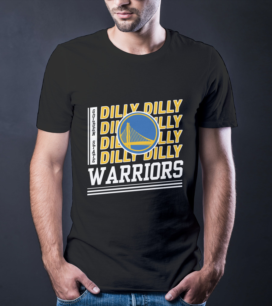 Golden State Warriors Dilly Dilly Basketball Blue And Yellow Bridge T-Shirt