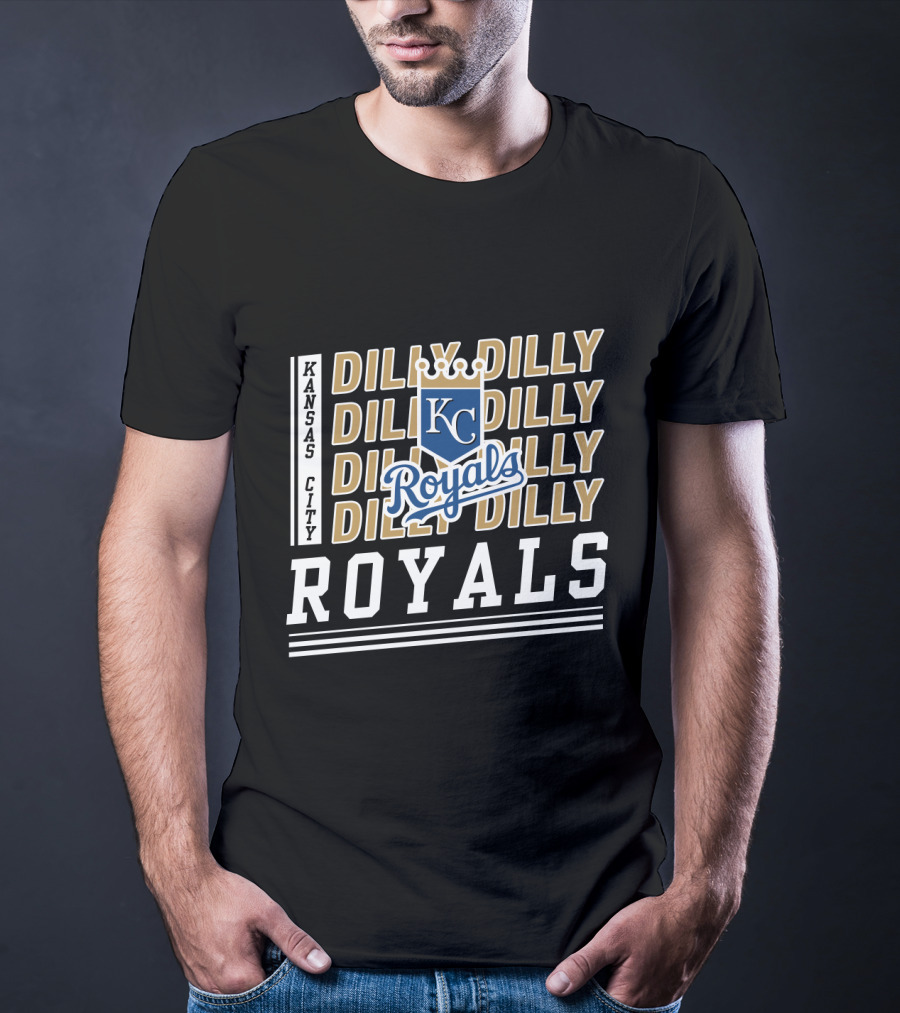 Kansas City Royals Dilly Dilly KC Royals Baseball Crest T-Shirt