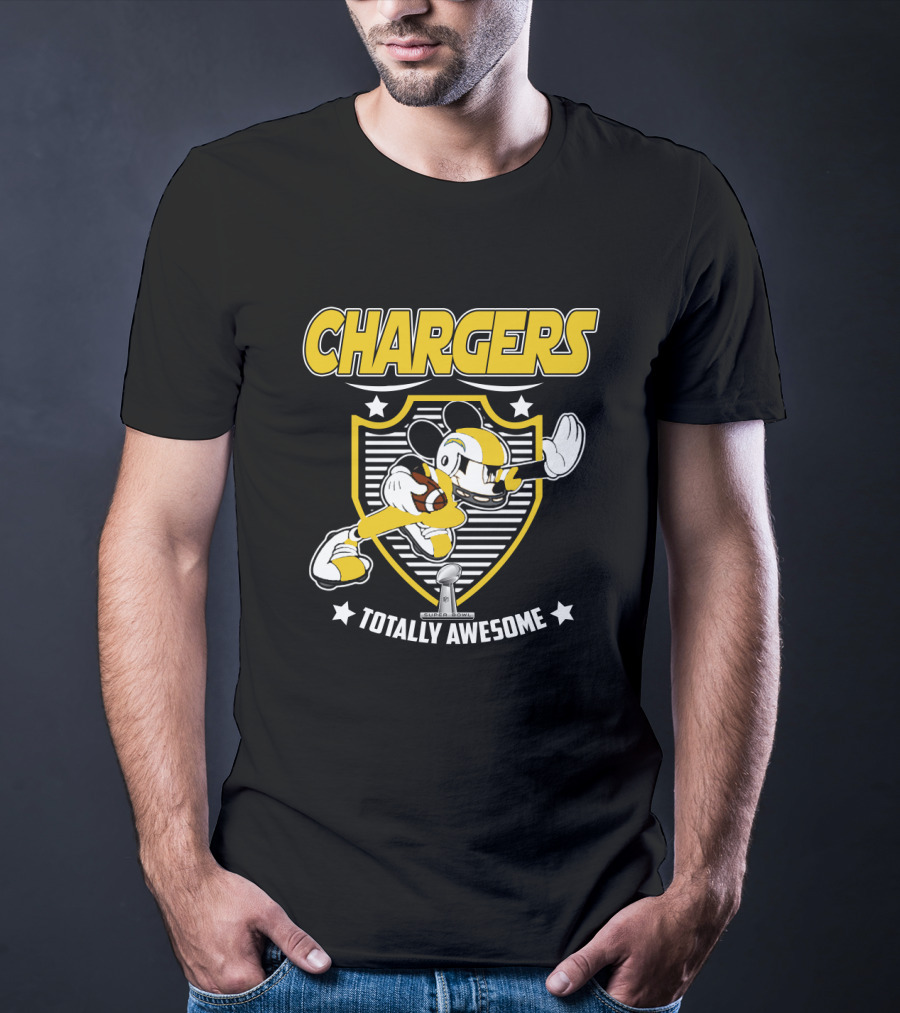 Chargers Totally Awesome Mickey Football Fans T-Shirt
