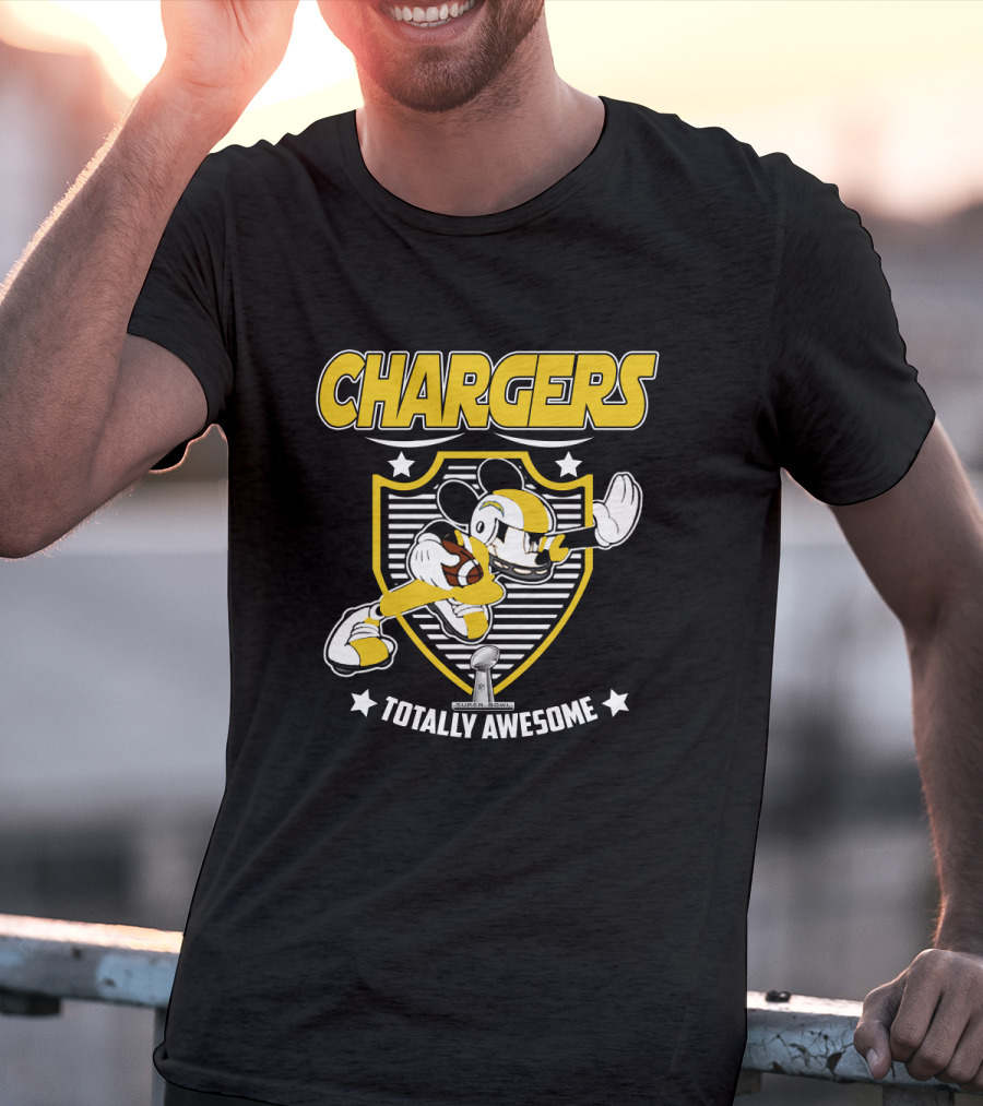 Chargers Totally Awesome Mickey Football Fans T-Shirt