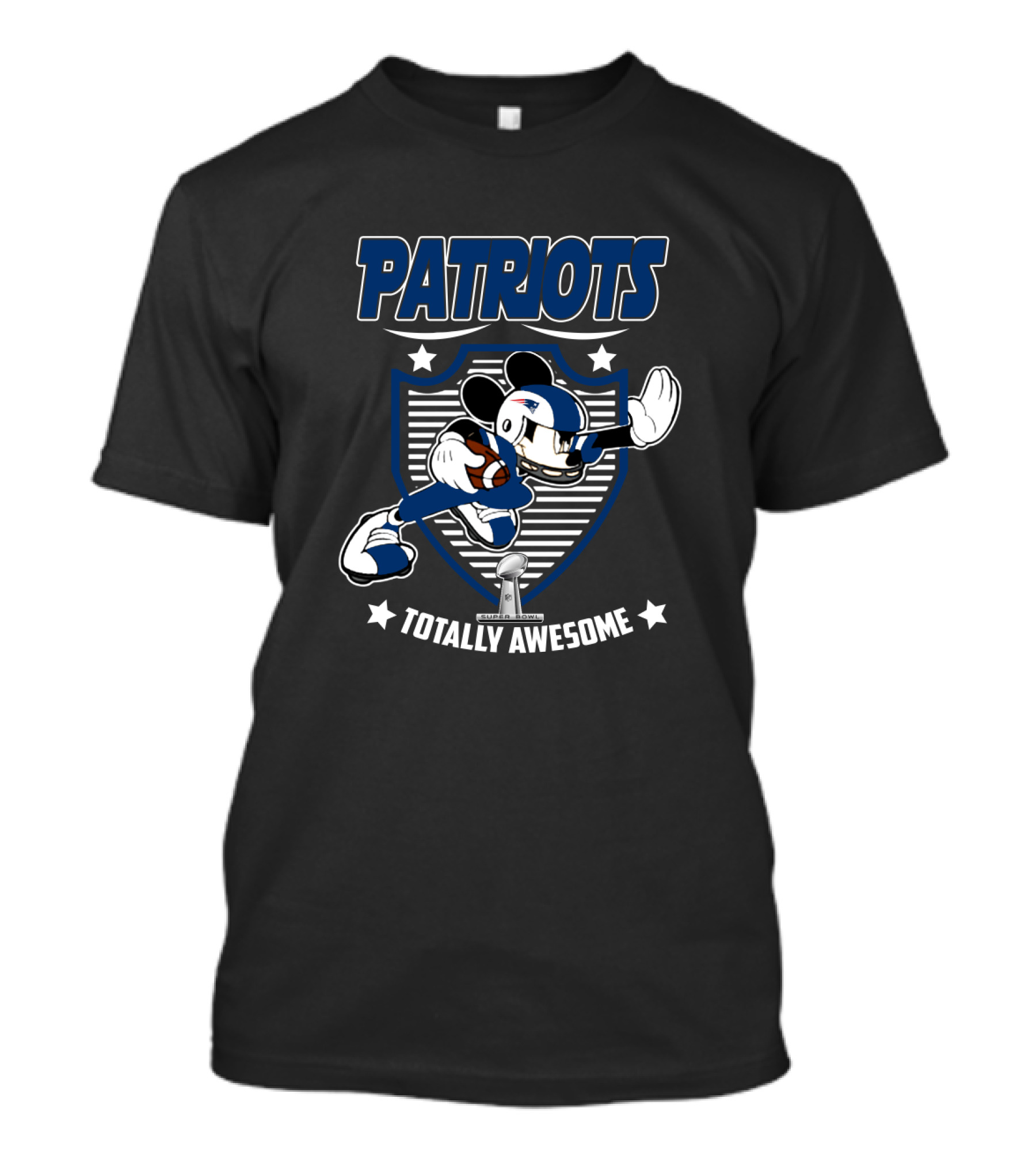 Patriots Totally Awesome New England Fans Football Mickey T-Shirt