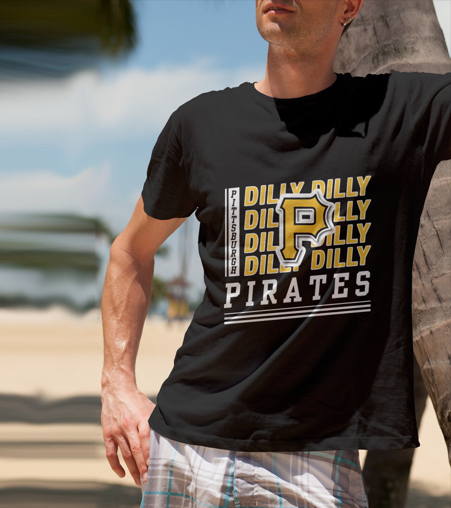 Pittsburgh Pirates Dilly Dilly P Logo Repeat T-Shirt