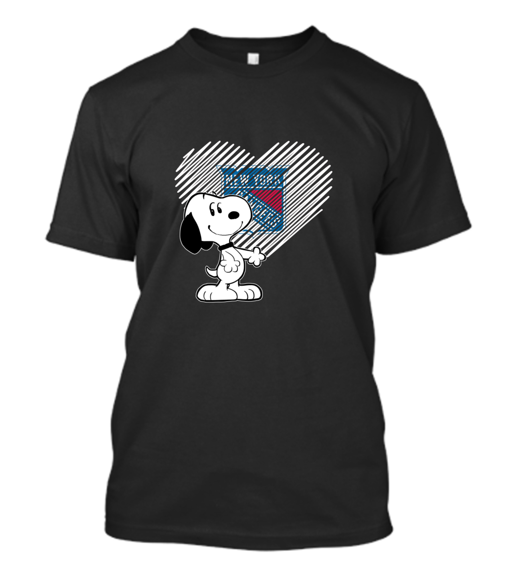 Snoopy Heart New York Rangers Hockey Team T-Shirt