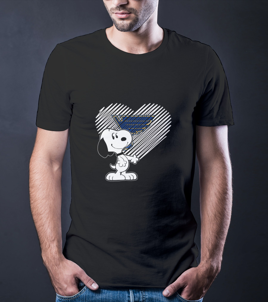 Snoopy Heart With St. Louis Blues T-Shirt