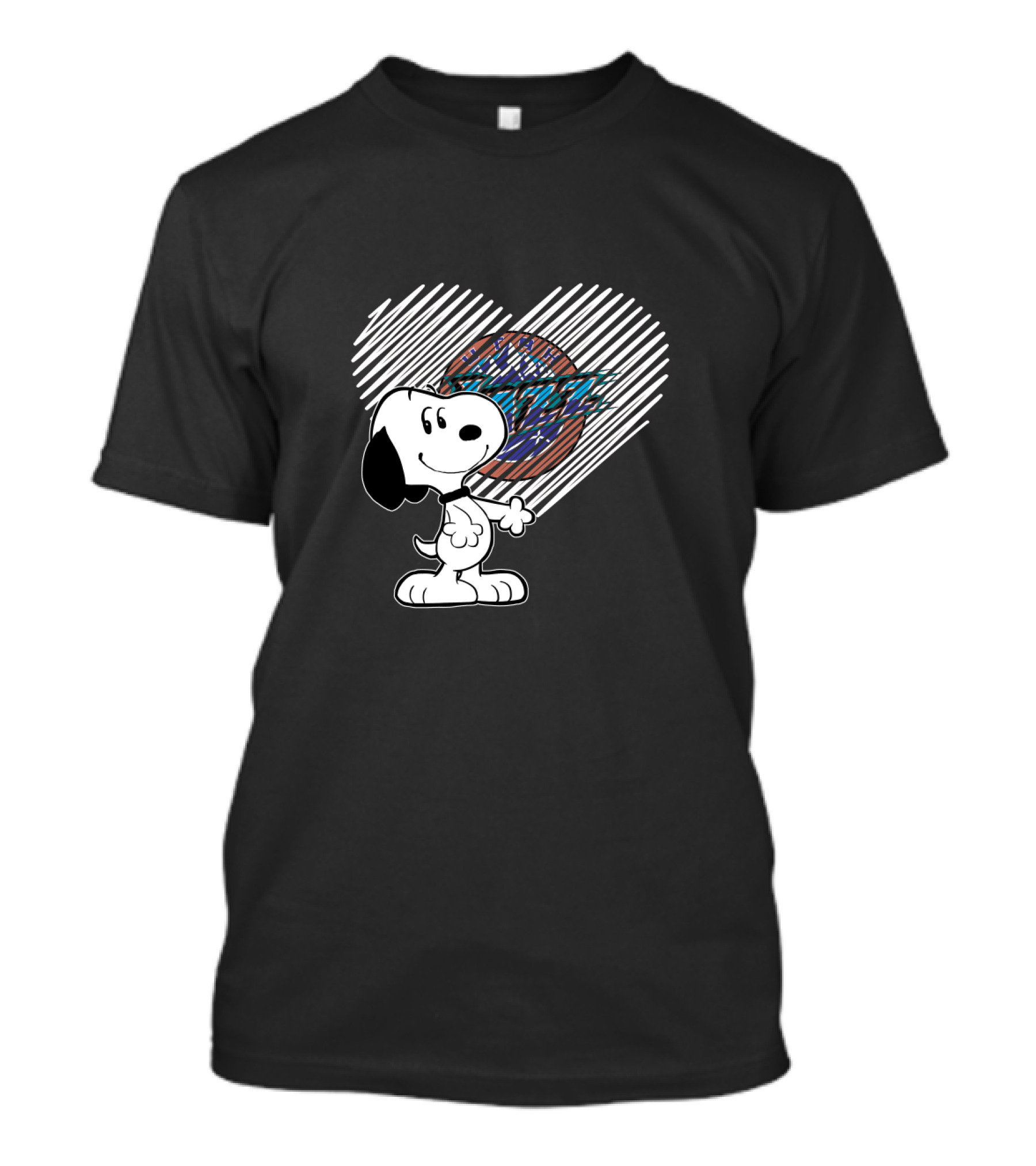 Snoopy Heart Utah Jazz Fan Love T-Shirt