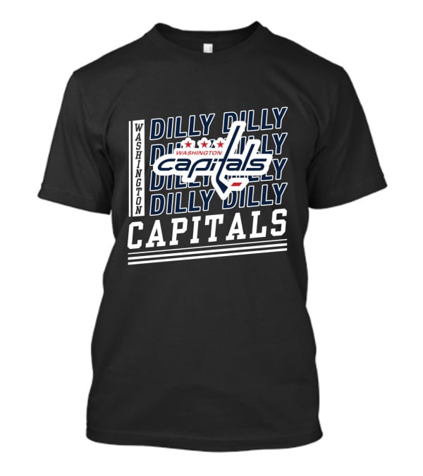 Washington Capitals Dilly Dilly Capitals Logo And Repeating Text T-Shirt