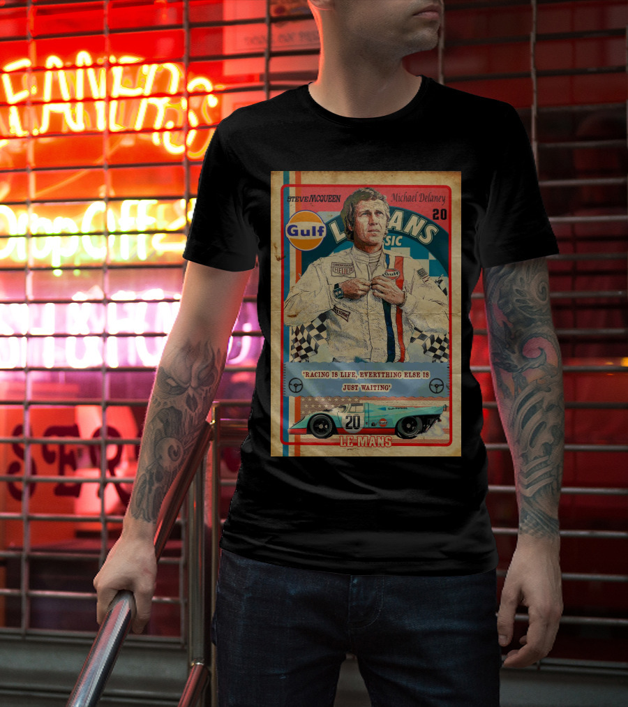 Steve McQueen Racing Gulf Le Mans Michael Delaney Classic 20 T-Shirt