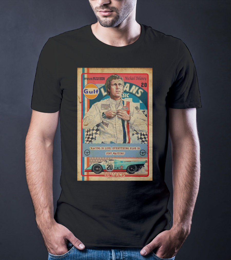 Steve McQueen Racing Gulf Le Mans Michael Delaney Classic 20 T-Shirt