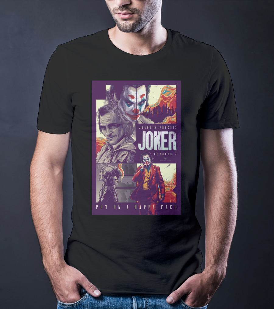 Joker Joaquin Phoenix October 4 Put On A Happy Face T-Shirt