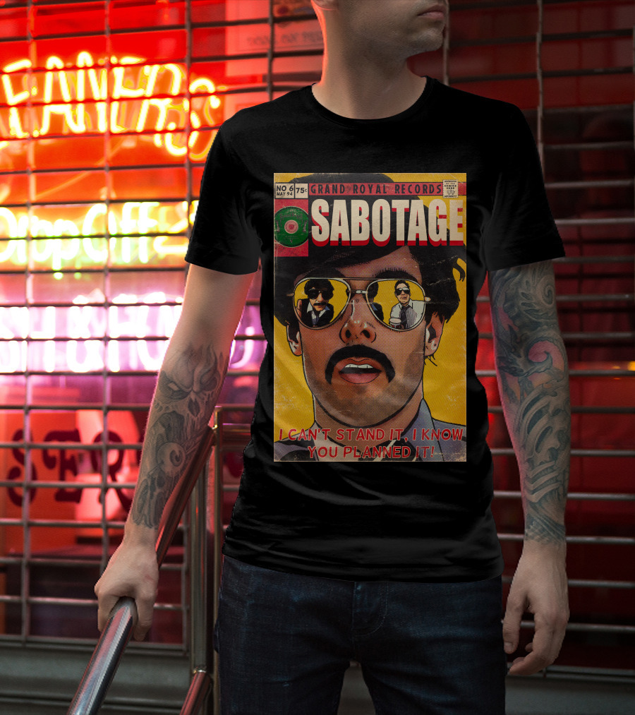 Grand Royal Records Sabotage Comic Cover No 6 May 94 I Can't Stand It I Know You Planned It T-Shirt