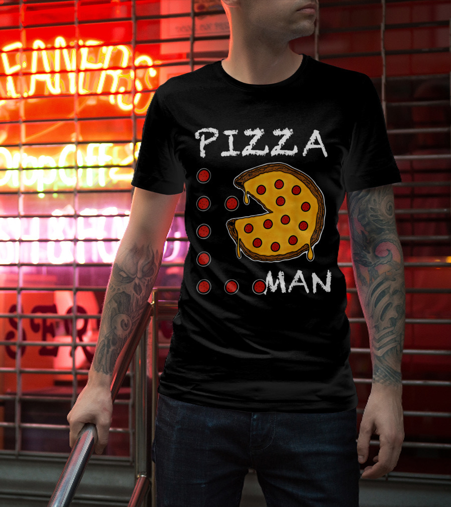 Pizza Man Video Gamer Pizza T-Shirt