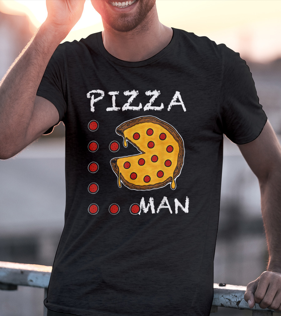 Pizza Man Video Gamer Pizza T-Shirt
