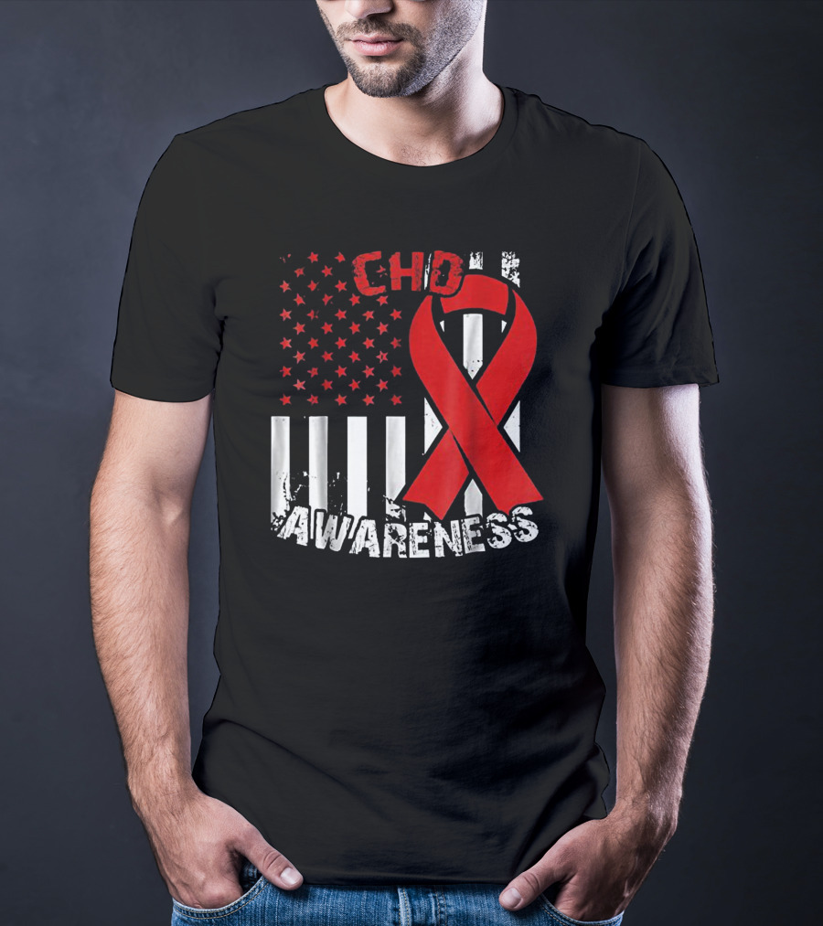 CHD Awareness Congenital Heart Defect Survivor Ribbon T-Shirt