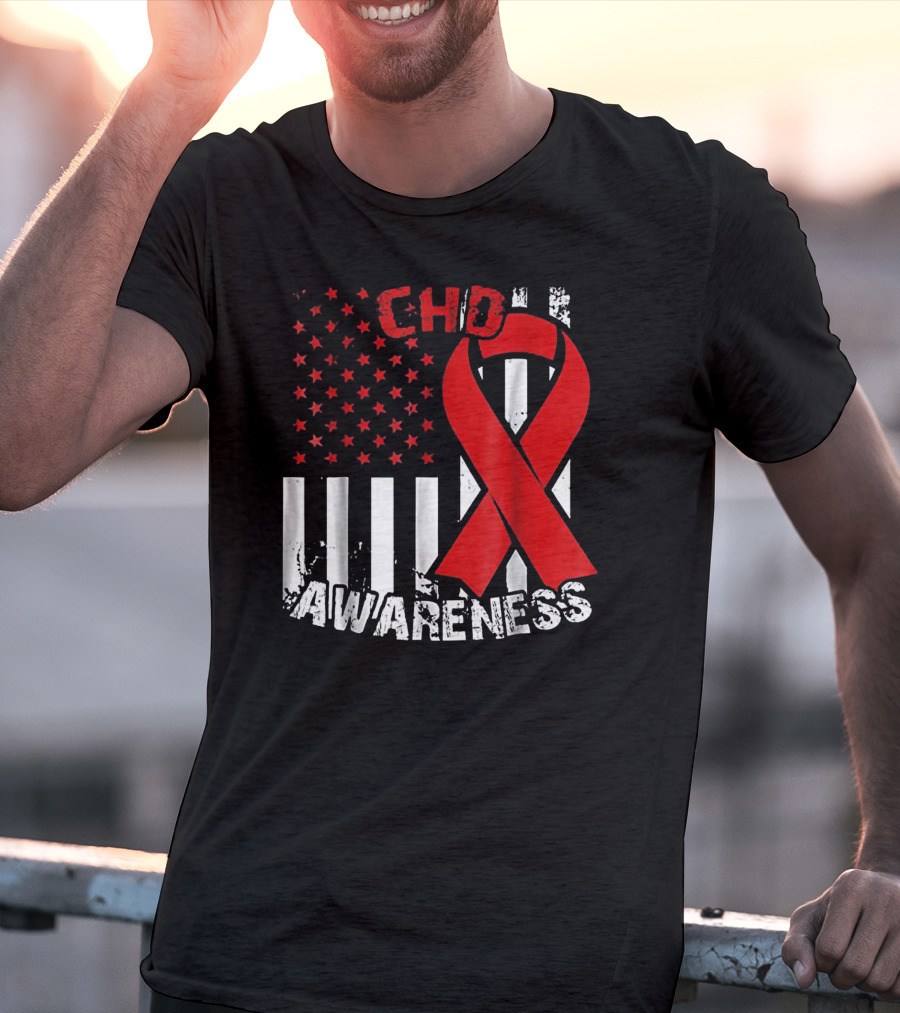 CHD Awareness Congenital Heart Defect Survivor Ribbon T-Shirt
