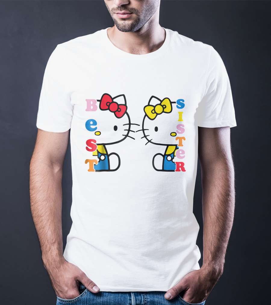 Hello Kitty Mimmy Best Sister Black Bow T-Shirt