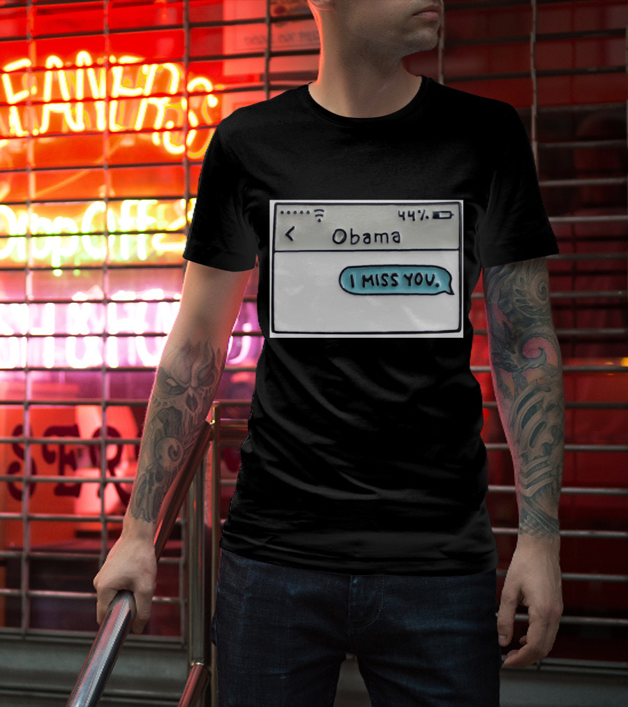 Obama I Miss You Message Bubble T-Shirt