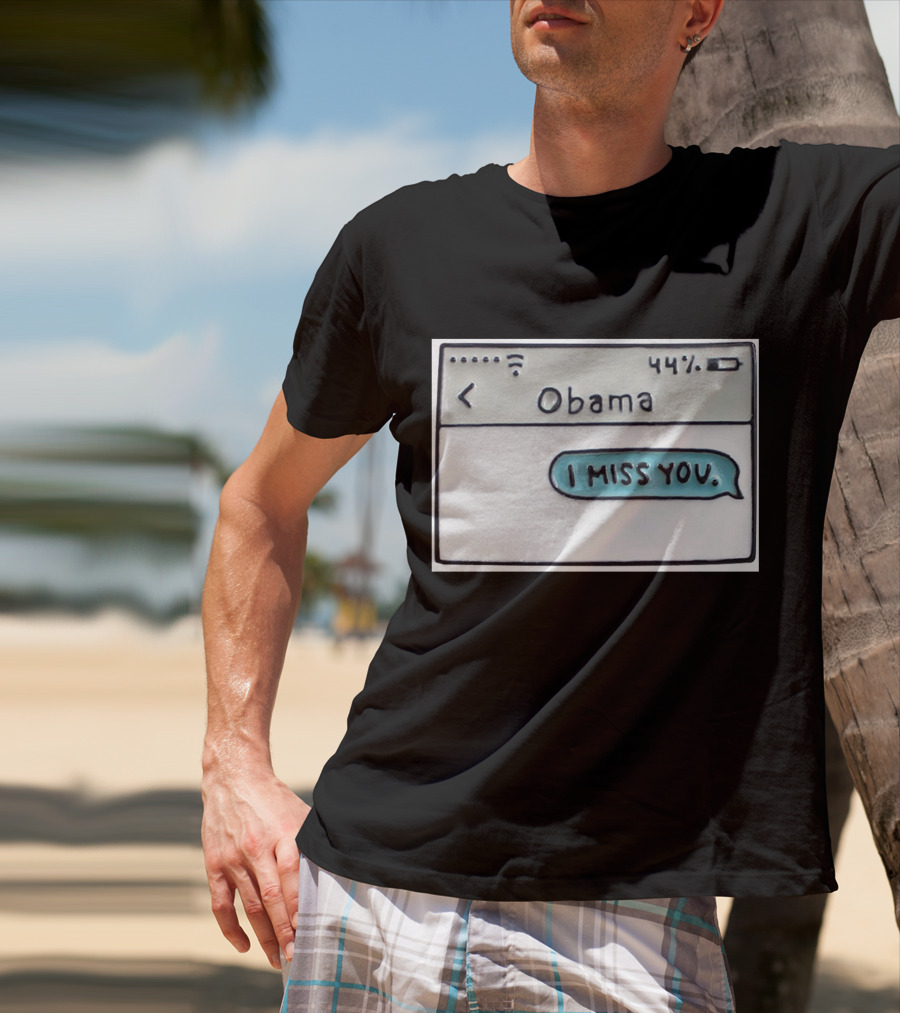Obama I Miss You Message Bubble T-Shirt
