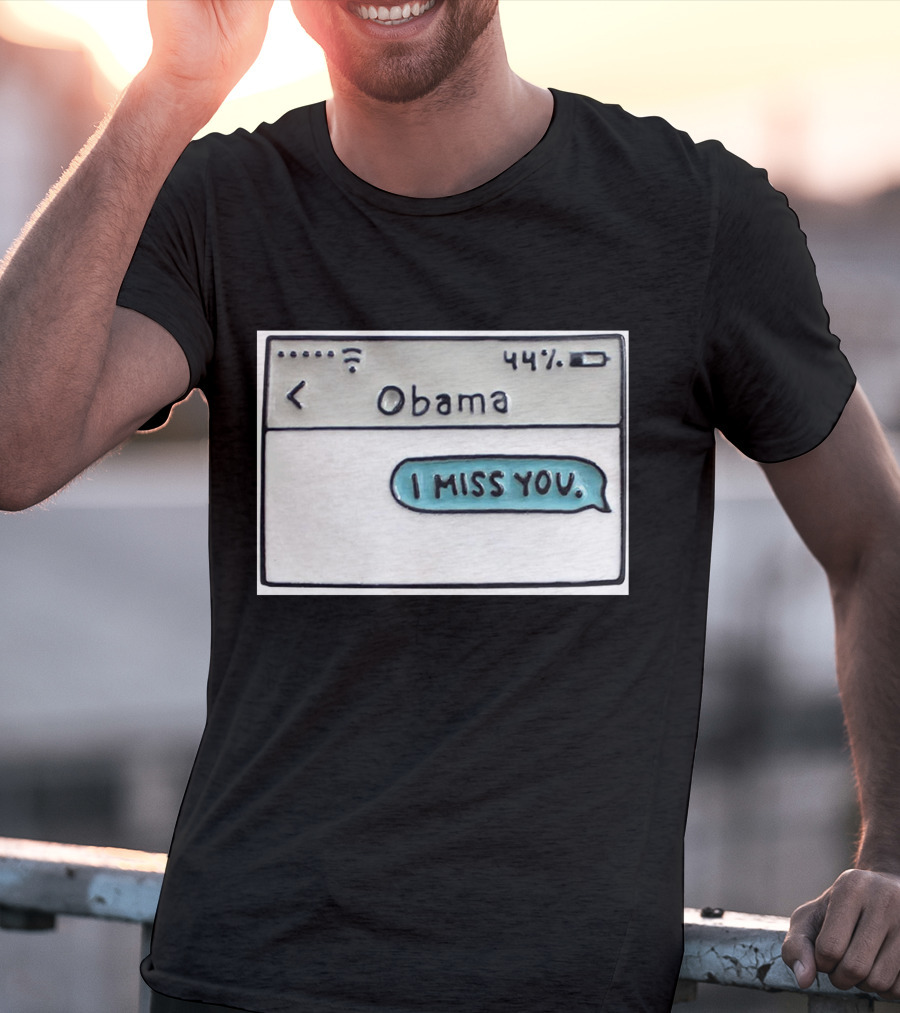 Obama I Miss You Message Bubble T-Shirt