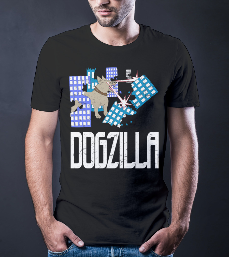 DOGZILLA Laser-Eyed Dog Rampaging Through Skyscrapers T-Shirt