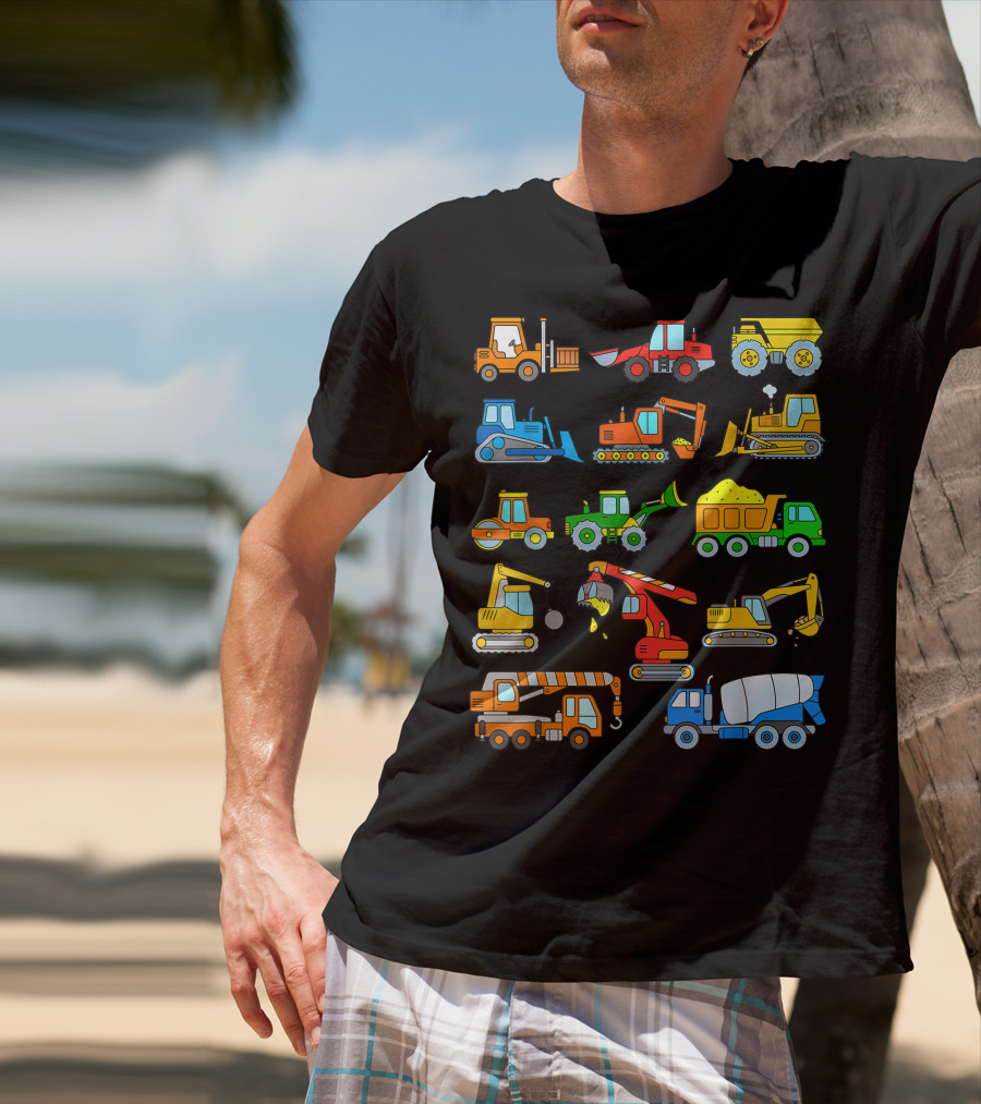 Construction Vehicles And Equipment Collection T-Shirt