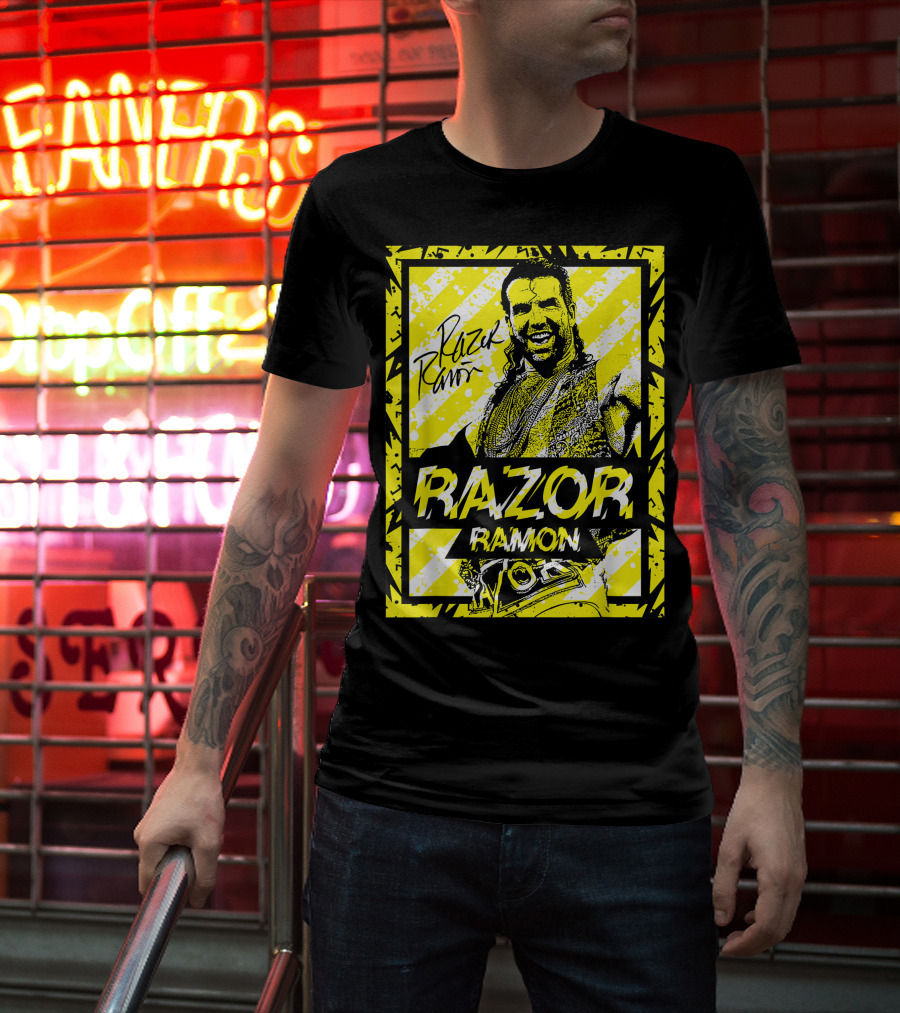 Razor Ramon Signature Yellow Stripes T-Shirt