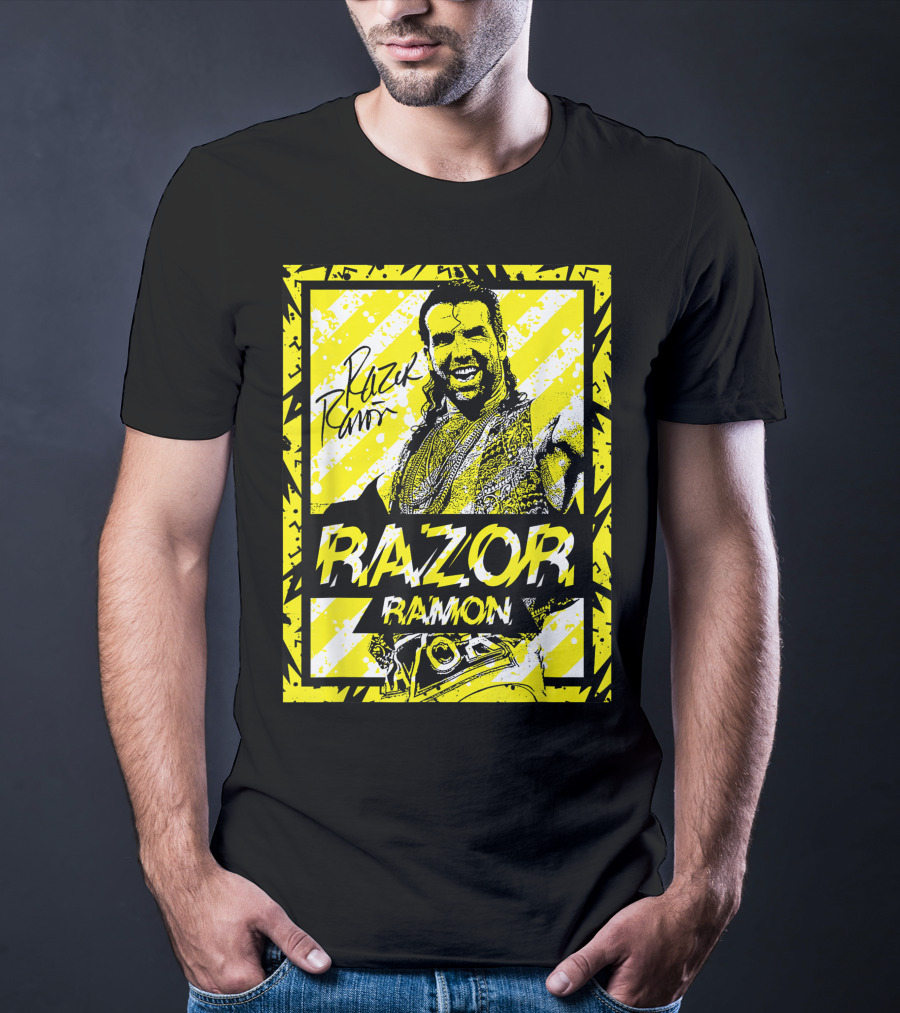 Razor Ramon Signature Yellow Stripes T-Shirt