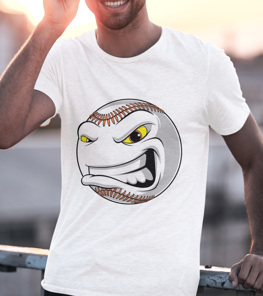 Angry Baseball Face With Fierce Expression T-Shirt