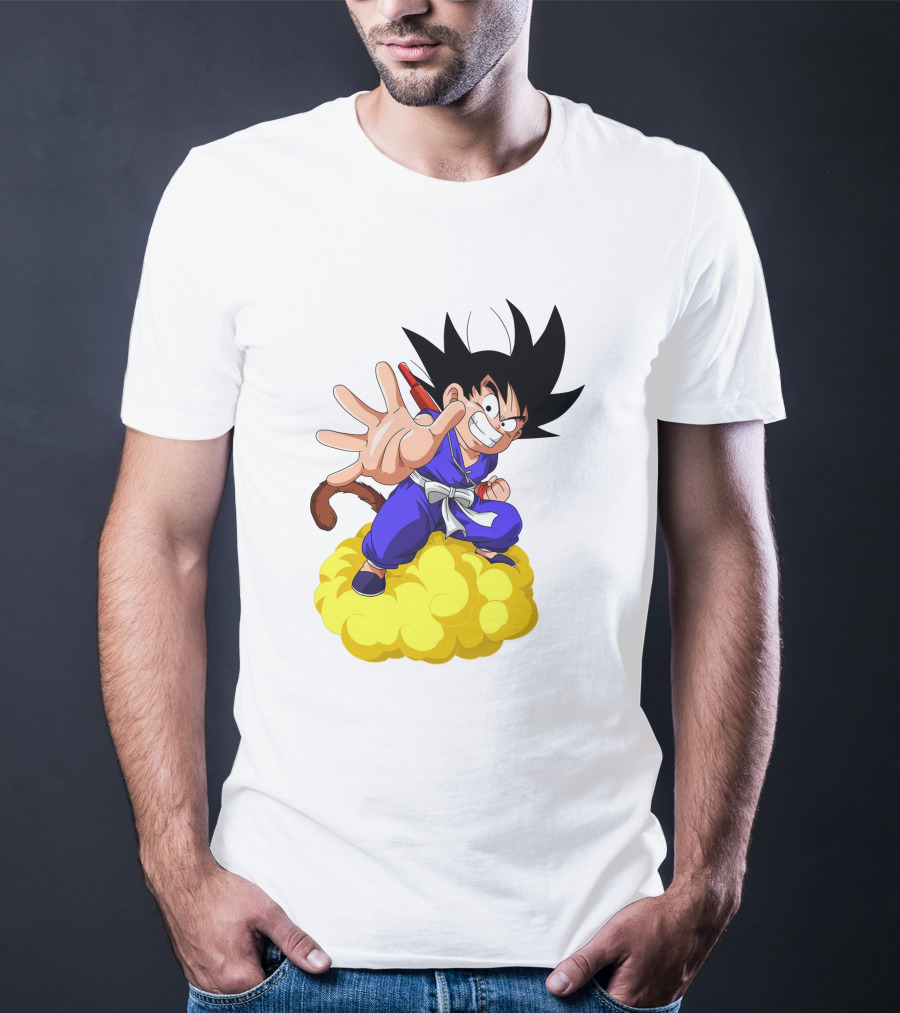 Goku Kid Riding Flying Nimbus Dragon Ball Classic Image T-Shirt