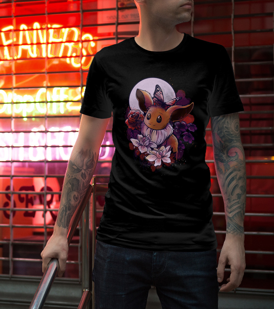 Eevee Moonlight Butterfly Blossoms T-Shirt