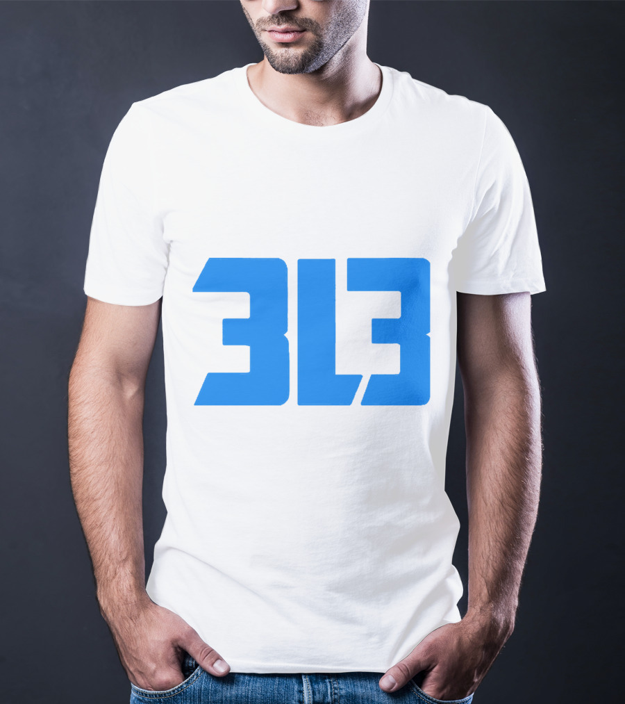 Detroit Lions 313 Bold Blue T-Shirt