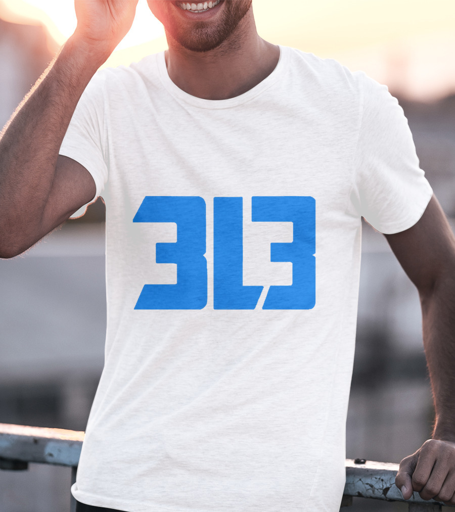 Detroit Lions 313 Bold Blue T-Shirt
