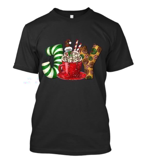 Joy Gnome Coffee Christmas Holiday Peppermint Mug T-Shirt