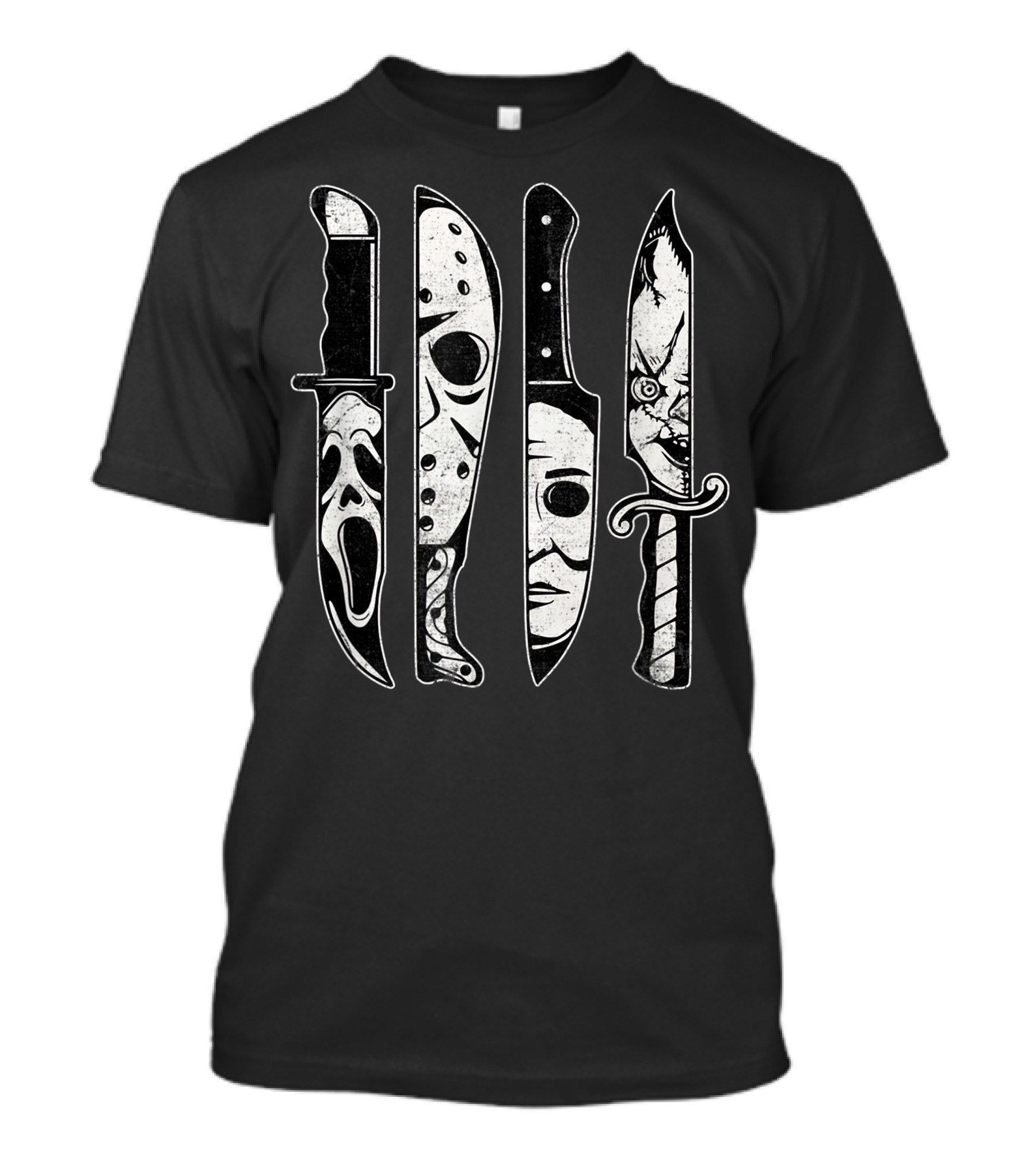 Scary Horror Movies Halloween Icons Scream Jason Michael Pennywise T-Shirt