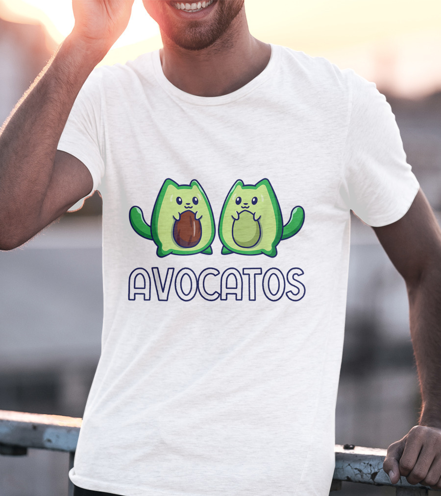 Avogatos Avocado Cats Cute Cartoon T-Shirt