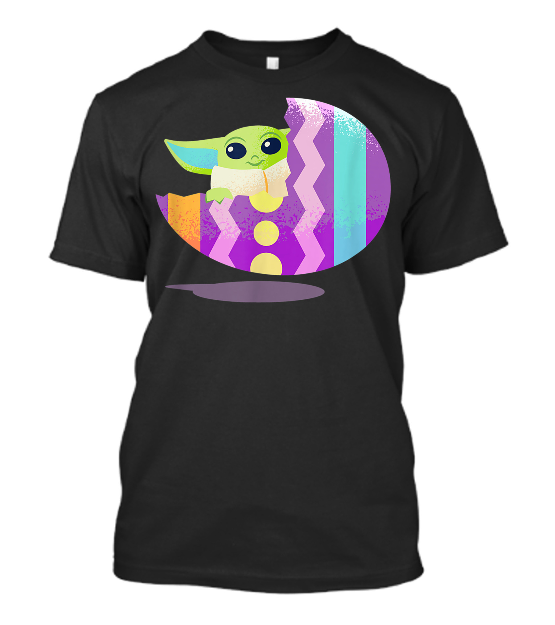 Mandalorian The Child Baby Yoda Pastel Zigzag Easter Egg T-Shirt