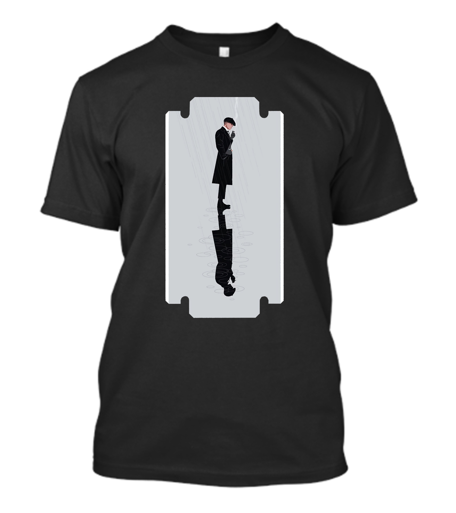 Thomas Shelby Reflective Razor Blade Shadow Image T-Shirt