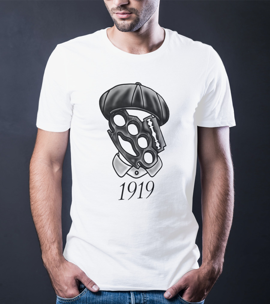 Peaky Blinders Shelby 1919 Razor Blade And Brass Knuckles T-Shirt