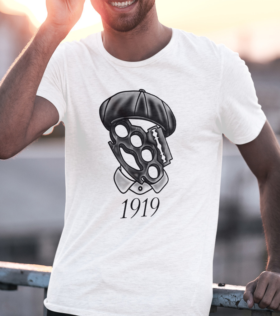 Peaky Blinders Shelby 1919 Razor Blade And Brass Knuckles T-Shirt