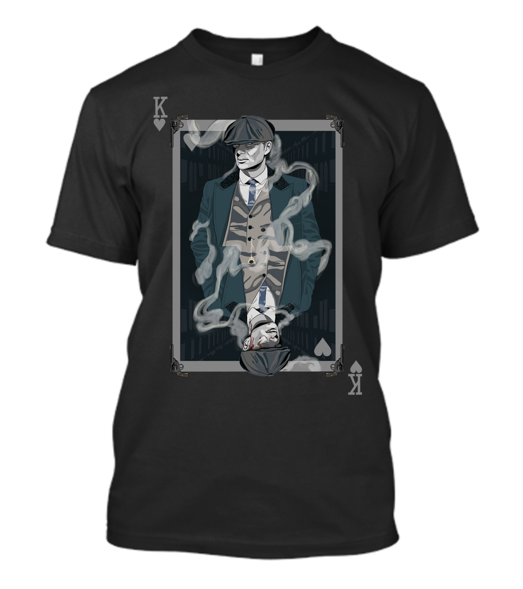 Thomas Shelby King Of Spades Card Design With Smoke And Hat T-Shirt