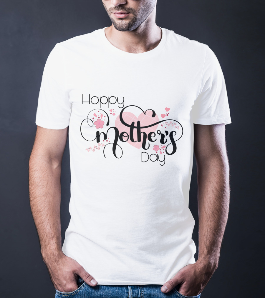 Happy Mother's Day Hearts And Flowers T-Shirt