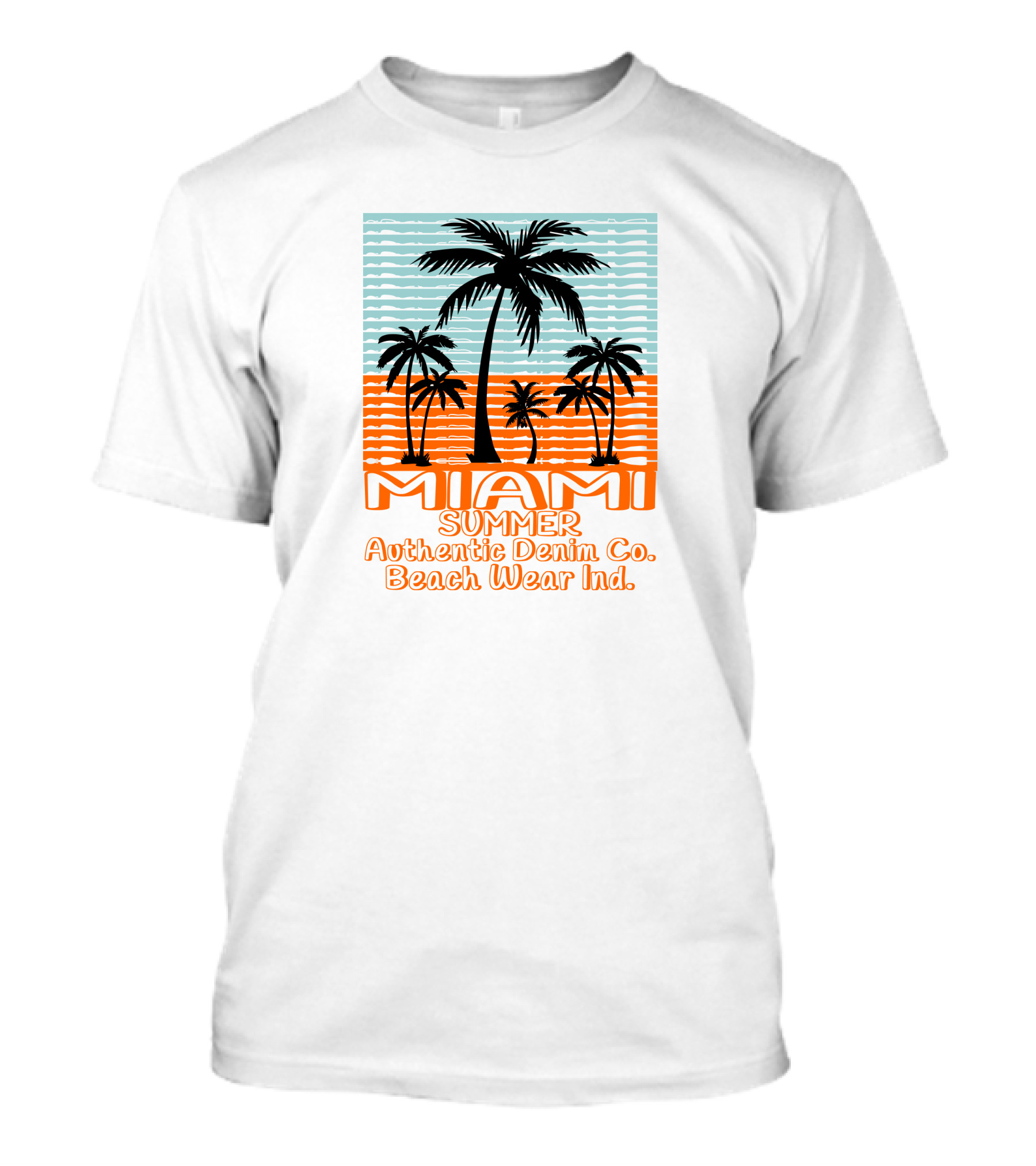 MIAMI SUMMER Authentic Denim Co. Beach Wear Ind T-Shirt