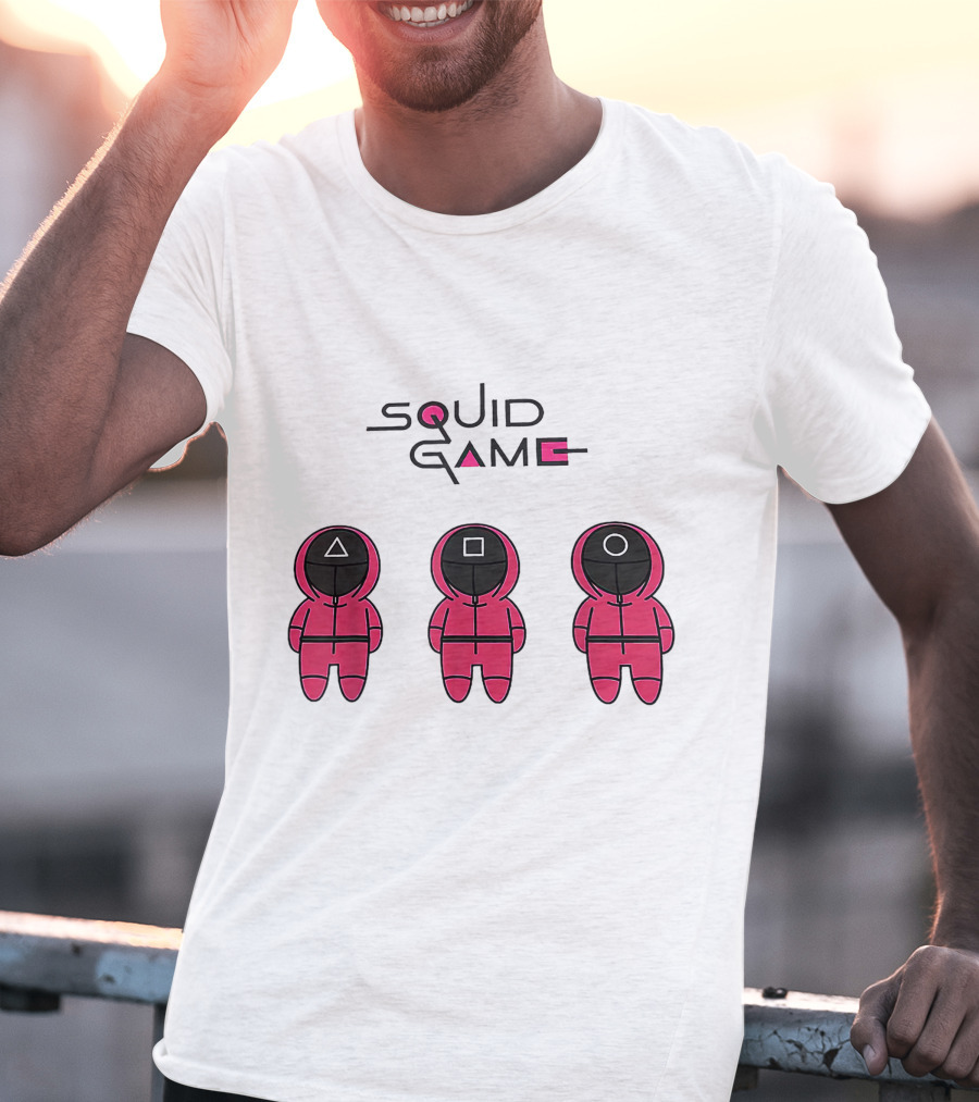 Chibi Squid Game Korean Drama Horror Movie Characters T-Shirt