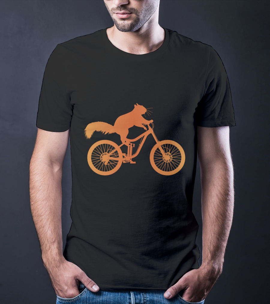 Cycling Squirrel Adventure On Mountain Bike T-Shirt