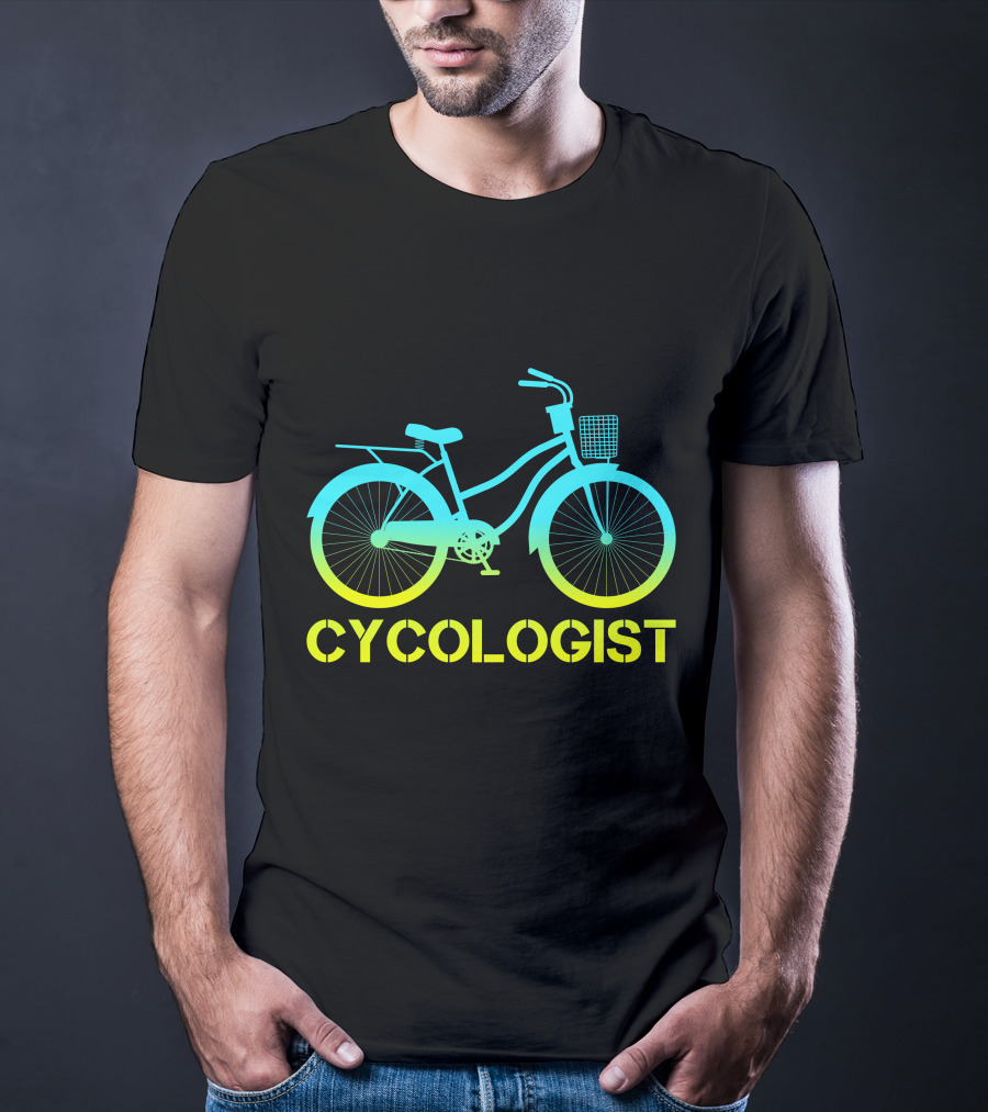 CYCOLOGIST Bicycle With Gradient Colors T-Shirt