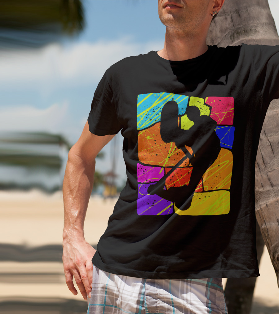 Awesome Scooter Teens Colorful Silhouette Adventure T-Shirt