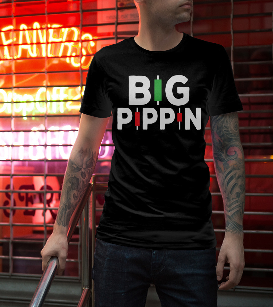 Big Pippin Stock Day Trader Trading Forex Investor Candlestick Chart Graphics T-Shirt