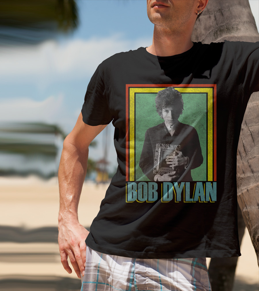 Bob Dylan Holding Framed Picture T-Shirt