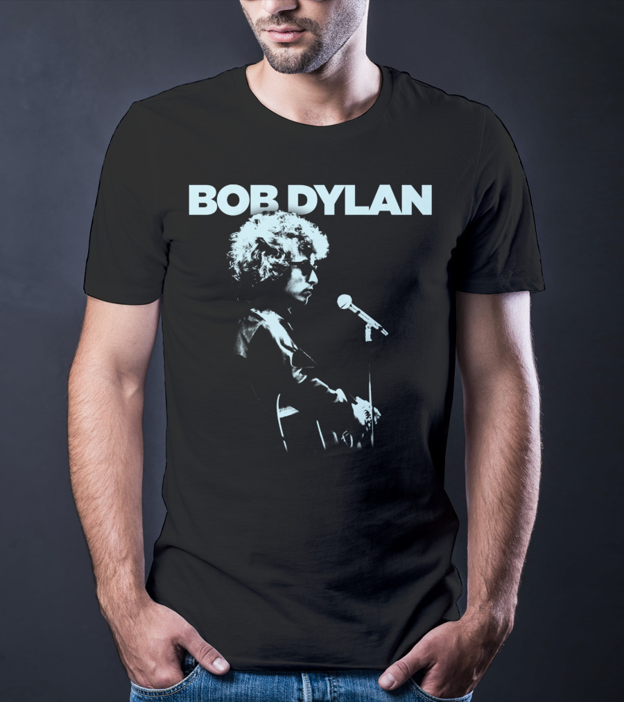 Bob Dylan Profile Microphone T-Shirt
