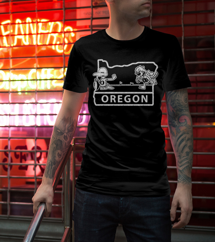 Oregon Ducks Beavers Rivalry College Football Showdown T-Shirt