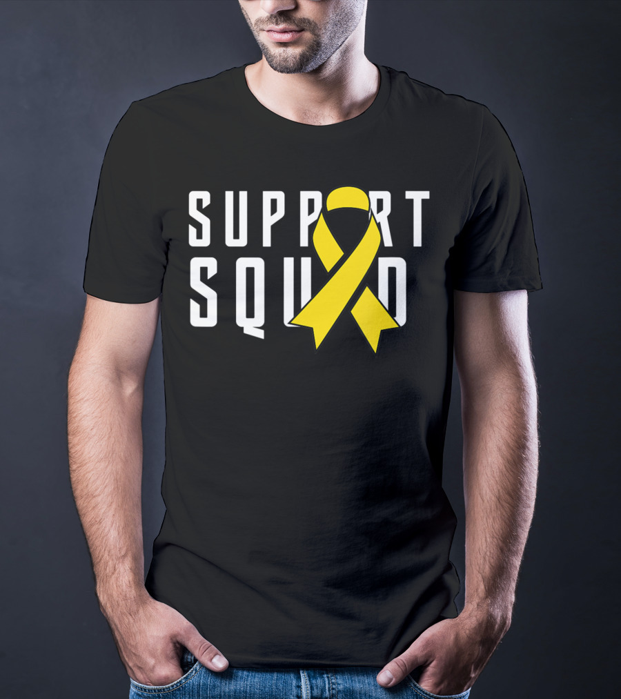 Support Squad Yellow Ribbon Endometriosis Awareness T-Shirt